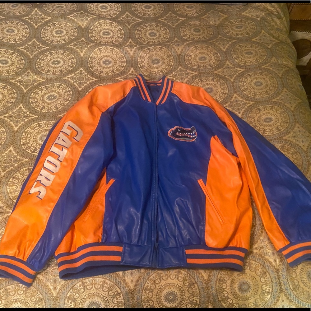 Men’s UF Florida Gator faux leather coat